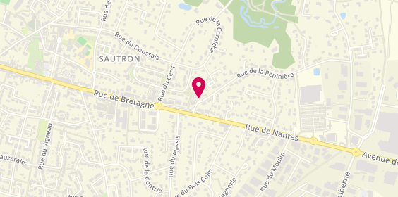 Plan de AXA Assurance Bruno GENTY, 5 Rue de la Pépinière, 44880 Sautron