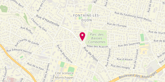 Plan de Caisse d'Epargne Fontaine les Dijon, 24 Rue Général de Gaulle, 21121 Fontaine-lès-Dijon
