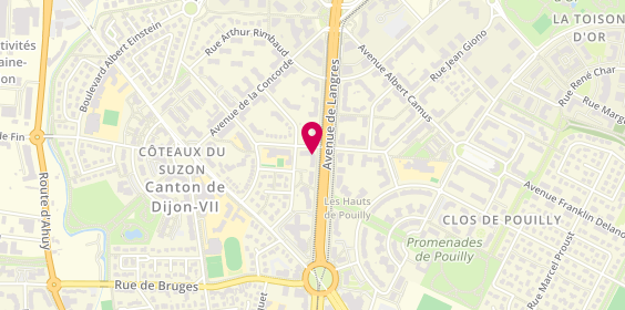 Plan de MAAF Assurances DIJON MARSEILLAISE, 127 avenue de Langres, 21000 Dijon