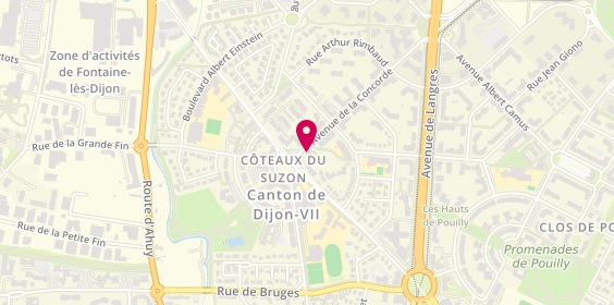Plan de Allianz Assurance DIJON TOISON d'OR - Pierre BOUCHETARD, 6 avenue de la Concorde, 21000 Dijon