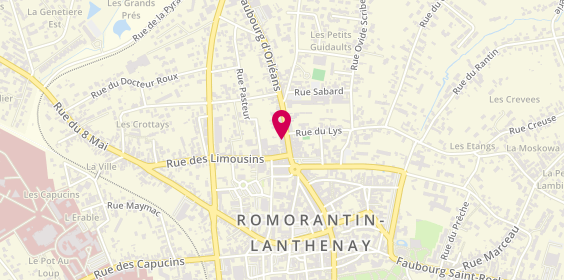 Plan de MAAF Assurances ROMORANTIN, 16 Faubourg d'Orléans, 41200 Romorantin-Lanthenay