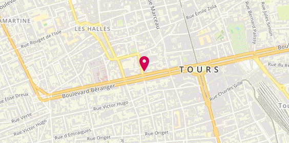 Plan de Point de rencontre mutuelle INTÉRIALE Tours, 27 Boulevard Béranger, 37000 Tours