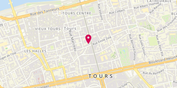 Plan de AESIO mutuelle, 3 Rue Néricault Destouches, 37000 Tours