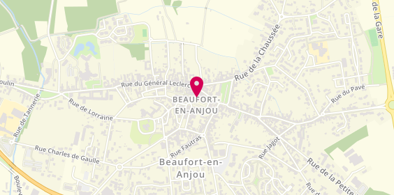 Plan de Agence de Beaufort en Vallee, 14 place Jeanne de Laval, 49250 Beaufort-en-Anjou