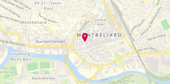 Plan de Allianz Assurance MONTBELIARD CLEMENCEAU - Kevin PARENT, 6 Rue des Halles, 25200 Montbéliard