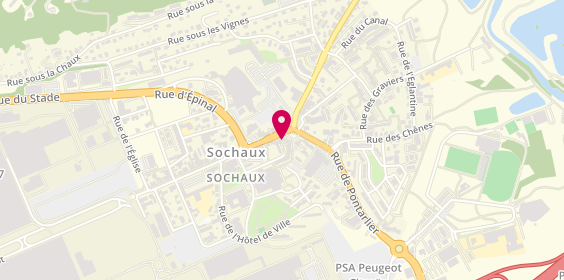 Plan de Caisse d'Epargne Sochaux, 2 avenue du Général Leclerc, 25600 Sochaux