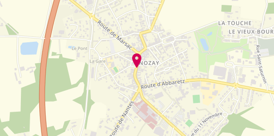 Plan de AXA Assurance et Banque Jouan-Veillon, 26 Rue Alexis Létourneau, 44170 Nozay