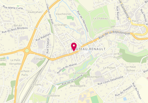 Plan de AXA Assurance et Banque Caroline ADAM, 158 Rue de la République, 37110 Château-Renault