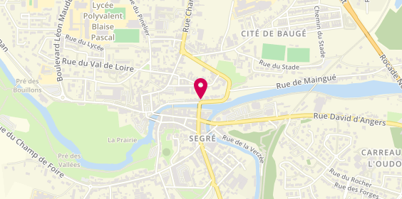 Plan de MAAF Assurances SEGRE, 45 Quai de Lauingen, 49500 Segré-en-Anjou Bleu
