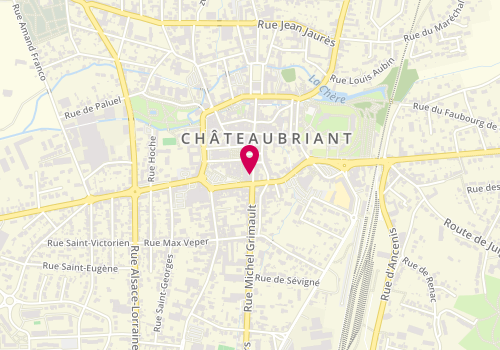 Plan de M.B.A Mutuelle - Mutuelle à Chateaubriant, 42 Rue Aristide Briand, 44110 Châteaubriant
