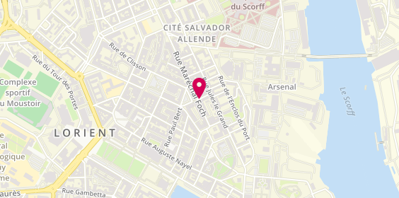 Plan de AESIO mutuelle, 62 Rue du Maréchal Foch, 56100 Lorient