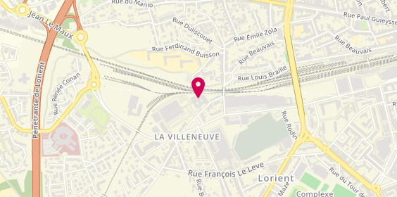 Plan de Axa Prevoyance & Patrimoine, Centre d'Affaires la Decouverte - Bâtiment 8 Goulphar
39 Rue de la Villeneuve, 56100 Lorient