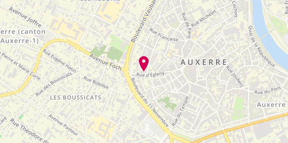 Plan de AXA Assurance et Banque Van Den Eynde et Dubois, 34 Rue d'Égleny, 89000 Auxerre