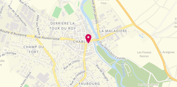 Plan de AXA Assurance et Banque Jean Christophe HERVELIN, 7 Rue du Maréchal de Lattre de Tassigny, 89800 Chablis
