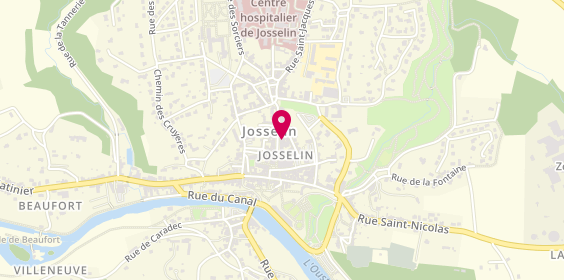 Plan de Caisse d'Epargne Josselin, 14 Rue Olivier de Clisson, 56120 Josselin