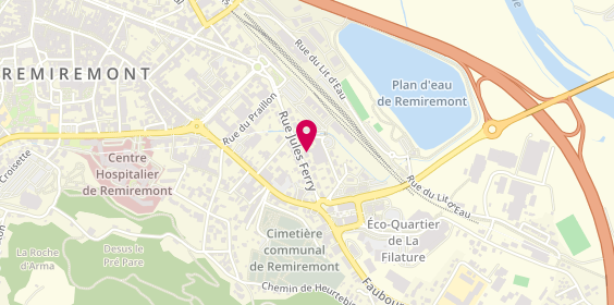 Plan de AXA Assurance et Banque Harrburger Gael et Marie, 11 Rue Jules Ferry, 88200 Remiremont