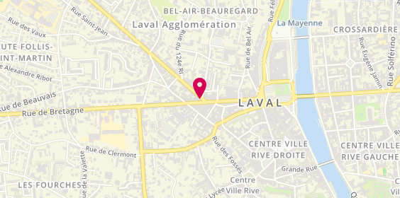 Plan de AESIO mutuelle, 60 Rue du Général de Gaulle, 53000 Laval