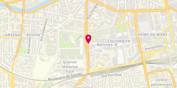 Plan de Point de rencontre mutuelle INTÉRIALE Rennes, 43 Boulevard de la Tour d'Auvergne, 35000 Rennes