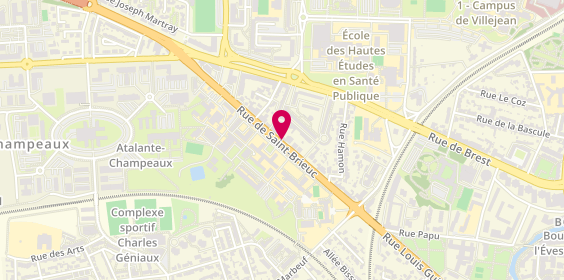 Plan de MAAF Assurances RENNES LAFAYETTE, 74 Rue de Saint-Brieuc, 35000 Rennes