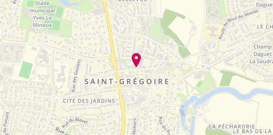 Plan de Agence Groupama St Gregoire, 16 Rue Alphonse Milon, 35760 Saint-Grégoire