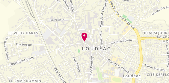 Plan de MAAF Assurances LOUDEAC, 4 Rue de Moncontour, 22600 Loudéac