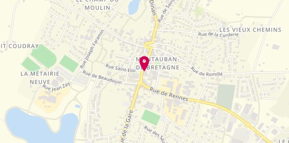 Plan de Agence Groupama Montauban de Bretagne, 39 Rue du Général de Gaulle, 35360 Montauban-de-Bretagne