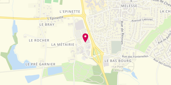 Plan de Caisse d'Epargne Bretagne Pays de Loire - Agence, Zone Artisanale de la Metairie Espace Quartier Libre, 35520 Melesse