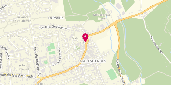 Plan de AXA Assurance et Banque Planchenault-Soubeiran, 2 place du Martroy, 45330 Le Malesherbois