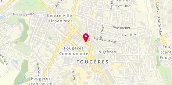 Plan de MAAF Assurances FOUGERES, 20 Rue Charles Malard, 35300 Fougères