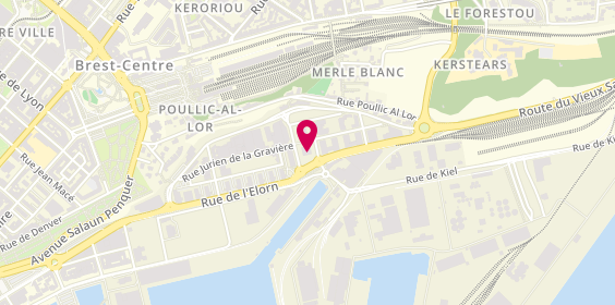 Plan de AXA Assurance et Banque Brest Sanquer-Le Guen-Magueur, Les Balises du Port
415 Rue Jurien de la Gravière, 29200 Brest