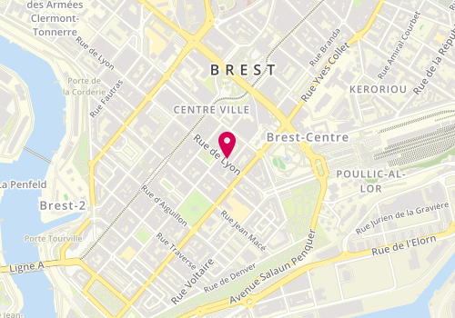 Plan de La France Mutualiste - Agence de Brest, 17 Rue de Lyon, 29200 Brest
