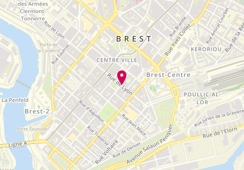 Plan de MAAF Assurances BREST CENTRE, 19 Rue de Lyon, 29200 Brest