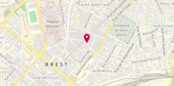 Plan de Unéo, Mutuelle militaire de Brest, 6 Rue Victor Hugo, 29200 Brest