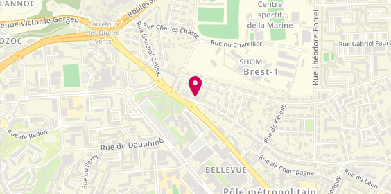 Plan de MAAF Assurances BREST UNIVERSITE, 205 Rue du Commandant Drogou, 29200 Brest