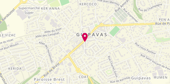 Plan de Agence de Guipavas, 1 Rue de Brest, 29490 Guipavas