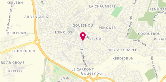 Plan de Agence Gouesnou, 15 place des Fusillés, 29850 Gouesnou