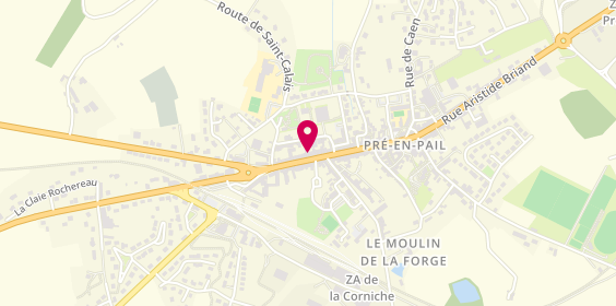 Plan de AXA Assurance et Banque Huignard Fabien, 154 Rue Aristide Briand, 53140 Pré-en-Pail-Saint-Samson