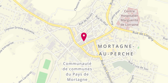 Plan de AXA Assurance et Banque Stephen du Reau, 1 Place Notre Dame, 61400 Mortagne-au-Perche