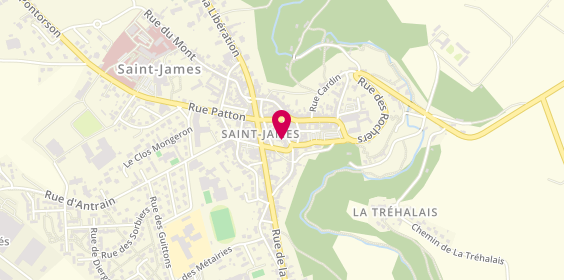 Plan de AXA Assurance et Banque COURSIN Morgan, 10 avenue du Général de Gaulle, 50240 Saint-James