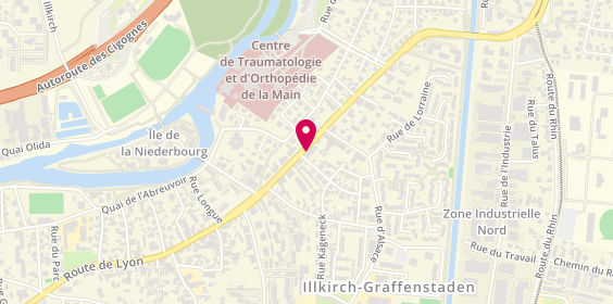Plan de GMF, 57 Route de Lyon, 67400 Illkirch-Graffenstaden