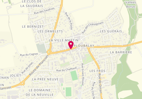 Plan de Caisse d'Epargne Ploubalay, 9 Rue du Colonel Pléven, 22650 Beaussais-sur-Mer