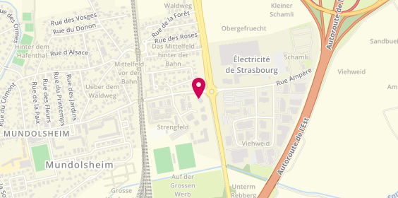 Plan de AXA Assurance Thibaut ROUYER CRV et Associés, 8 Rue des Lilas, 67452 Mundolsheim