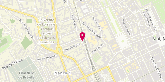 Plan de Agence d'Assurance Agent Swiss Life Nancy - Gilles RAMPILLON, 8 Rue Isabey, 54000 Nancy