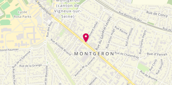 Plan de Caisse d'Epargne Montgeron, 93 avenue de la République, 91230 Montgeron