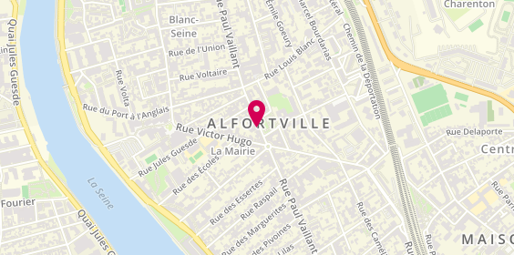 Plan de AXA Assurance et Banque Carounanidy Serane, 170 Rue Paul Vaillant Couturier, 94140 Alfortville