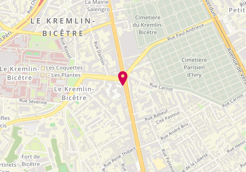 Plan de Mutuelle des sapeurs-pompiers de Paris le Kremlin-Bicêtre, 104 avenue de Fontainebleau, 94270 Le Kremlin-Bicêtre