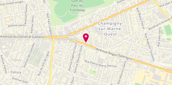 Plan de AXA Assurance et Banque SANTICOLI Léandre, 43 avenue Roger Salengro, 94500 Champigny-sur-Marne
