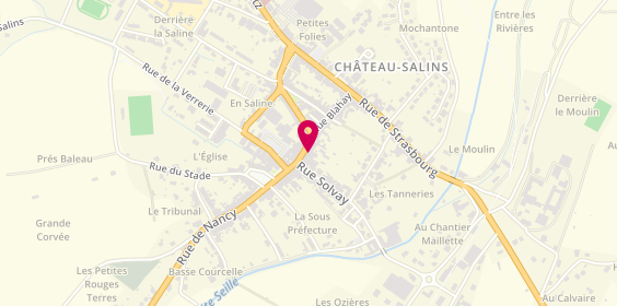 Plan de Groupama Grand Est, 6 Rue Dufays, 57170 Château-Salins