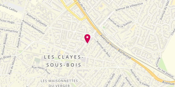 Plan de Caisse d'Epargne Les Clayes-sous-Bois, 30 Rue Maurice Jouet, 78340 Les Clayes-sous-Bois