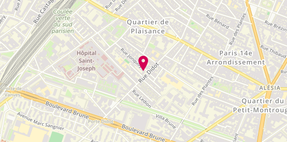 Plan de MAAF Assurances PARIS DIDOT 14e, 84 Rue Didot, 75014 Paris